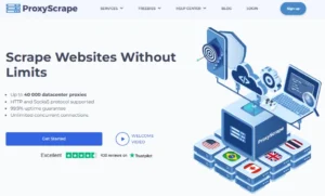 ProxyScrape Homepage